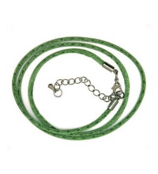 30 Inch Silk Cord with 2 in. extender - 2MM - Green - C9110IY5IAB