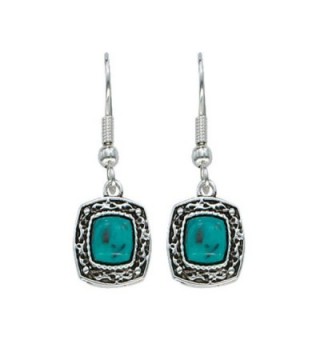 Montana Silversmiths Womens Blue Earth Drop Earrings Turquoise - C511BBGMIH7