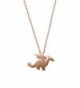Womens Dragon Necklace Dainty Dragon Pendant Game of Thrones Charm Simple 17 in chain - Rose Gold - C5120D11FXX
