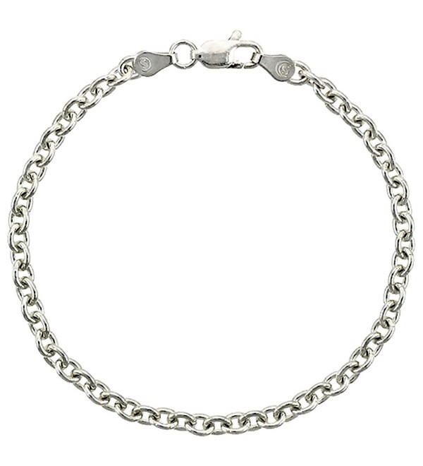 Sterling Silver Cable Link Chain Necklaces & Bracelets 3.8mm Nickel Free Italy- sizes 7 - 30 inches - C3112878VN3