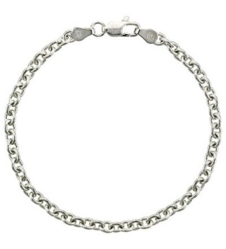 Sterling Silver Cable Link Chain Necklaces & Bracelets 3.8mm Nickel Free Italy- sizes 7 - 30 inches - C3112878VN3
