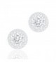 ORROUS & CO Legacy Collection 18K White Gold Plated Cubic Zirconia Halo Stud Earrings- Round - CO126M9O4EH