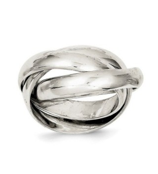 Solid 925 Sterling Silver Rolling Wedding Band Ring - CN187CHAH5S