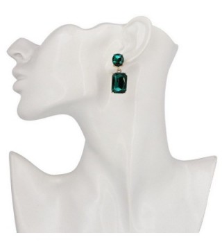 YAZILIND Rectangle Zirconia Flawless Earrings in Women's Drop & Dangle Earrings