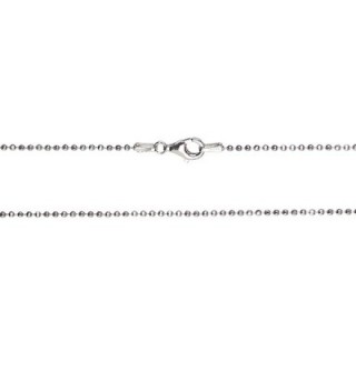 Sterling Diamond Cut Chain Necklace Clasp RHODIUM