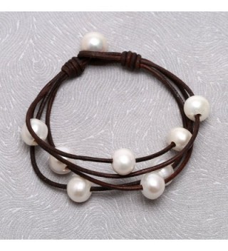 Freshwater Cultured Bracelet Handmade Women Brown