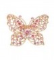 MagiDeal Butterfly Style Women's Girl Crystal Rhinestone Brooch Pin Fashion Jewelry (Choose color) - Pink - CP12H5MRTTH