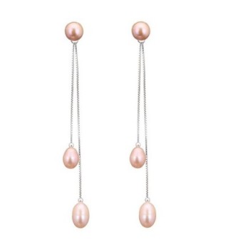 Stunning Cultured Freshwater Sterling Earrings in Women's Drop & Dangle Earrings