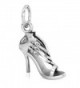 BELLA FASCINI High Heel Strappy Shoe Bead Charm Sterling Silver Fits Compatible European Bracelets - C4120C5XZHT