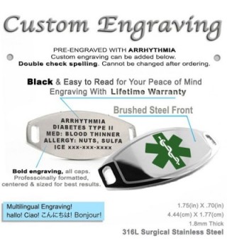 MyIDDr Pre Engraved Customized Arrhythmia Bracelet