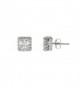 Crown Set Princess Cut CZ Studs - CE111H8Q28Z