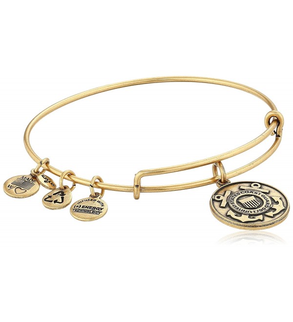 Alex and Ani "Armed Forces" US Coast Guard Expandable Bangle Bracelet - Rafaelian Gold - C111JV7UCMV