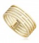 KAYMEN Classic Gold-Plated Women Statement Bangle Cuff Bracelets - CN124S8ARCL