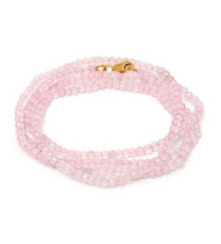 3mm Pink Quartz Beads Stretchy Bracelet / Necklace 30" w/ lobster clasp - CN11ZGTBG7N