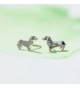 Boma Sterling Origami Dauchshund Earrings in Women's Stud Earrings