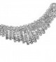 Rhinestone Silver Bridal Necklace Earring