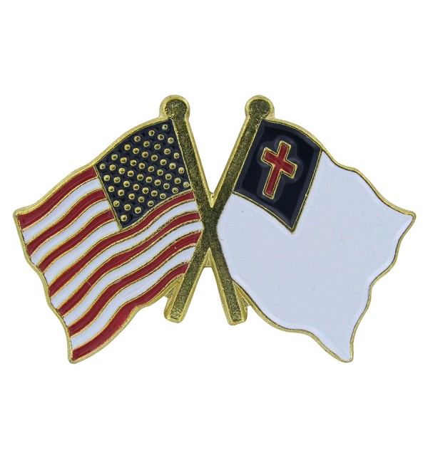 US Flag Store Lapel Pin USA and Christian Flag - C21125DBNC1