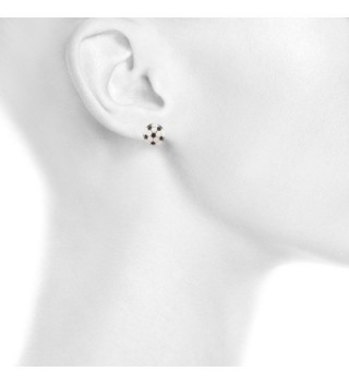 Lux Accessories Silvertone Soccer Earrings