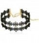 Ettika Donna in Black and Gold Choker Necklace - CK17Y0LHUXH