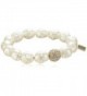 Laundry by Shelli Segal Pearl Pave Stretch Bracelet - White - C412OCZQLUS