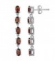 Fine Garnet Earrings in Sterling Silver - CN12FLEYQ8D