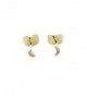 HONEYCAT Tiny Crystal Moon Stud Earrings in Gold- Rose Gold- or Silver | Minimalist- Delicate Jewelry - Gold - CN185KZD653
