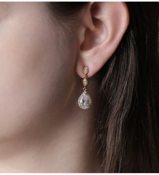 Elegant Teardrop Zirconia Crystal Earrings