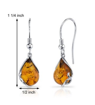 Baltic Earrings Sterling Silver Cognac