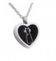 Heart Cats Memorial Urn Pendant Necklace Stainless Steel Detachable Ashes Keepsake Cremation Jewelry Black - CA1855IKEHN