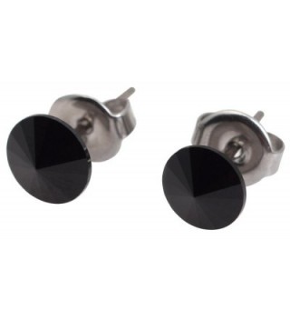 galaxyjewelry ONYX Black Titanium Post Earring Stud- No Allergic Reaction - C912N1XVVU6