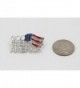 Patriotic America Brooch Rhinestone Accents