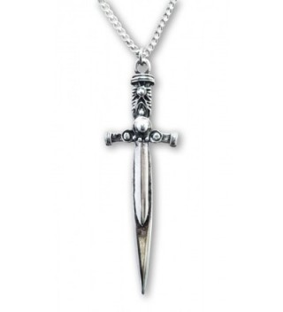 Sword with Engraved Handle Medieval Rennaissance Pendant Necklace - C211KI170K1