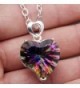 Silver Heart Pendant Mystic Necklace in Women's Pendants