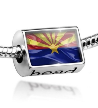 Bead Arizona 3D Flag region: America (USA) - Charm Fit All European Bracelets - - C011BL1I0KL