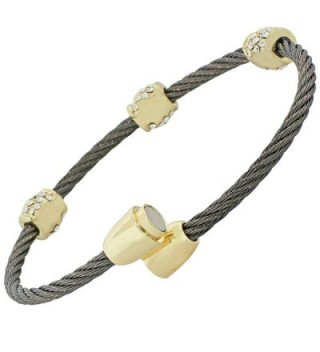 Fashion Yellow Gold Tone Twisted Bracelet