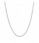 1mm 925 Sterling Silver Nickel-Free Box Chain Necklace - Made in Italy + Jewelry Polishing Cloth - C011OO4R2HT