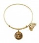 Wind and Fire Blessed Charm Bangle Bracelet (Antique Gold Finish) - CI11WYLJI67