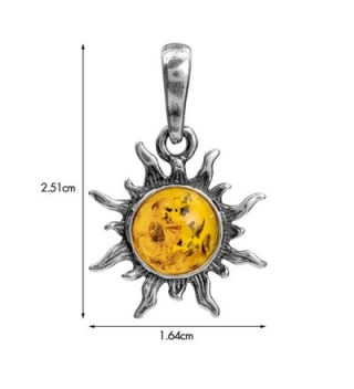 Amber Sterling Silver Flaming Pendant in Women's Pendants