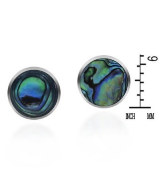 Inlay Abalone Sterling Silver Earrings in Women's Stud Earrings