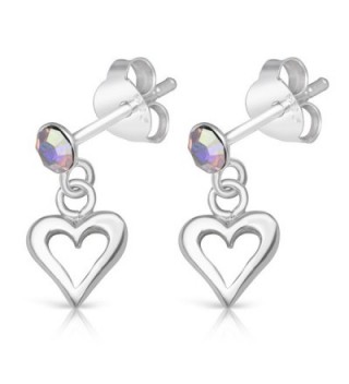 Sterling Silver Simulated Rhodium Earrings