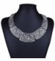 YAZILIND Retro Hollow Out trapezoid Linked Bib Collar Statement Necklace Jewelry - CJ11T8FQXDN