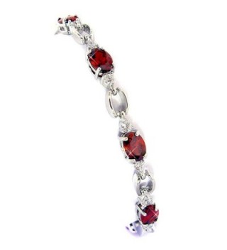 Ruby Color Silver Bracelet BC411