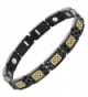 Womens Titanium Magnetic Therapy Bracelet with Honey CombAdjustable and Gift Box Included By Willis Judd - CP128DT0X49