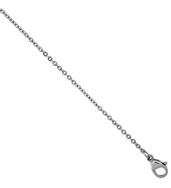 Surgical Steel Flat Cable Chain Necklace 1.5 mm wide- sizes 16- 18- 20 and 24 inch - CL1178P7CR1
