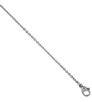 Surgical Steel Flat Cable Chain Necklace 1.5 mm wide- sizes 16- 18- 20 and 24 inch - CL1178P7CR1