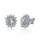 Fashion Jewelry Titanium Blue Crystal Stone Lady's Charming Stud Earring - White - CB1800C8DX9