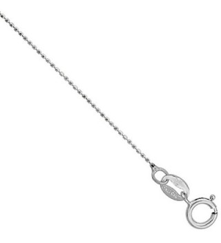 Sterling Silver Faceted Baby Pallini Bead Ball Chain Necklace Very Thin 0.75mm Nickel Free- 16-18 inch - CM11H0KM9V3