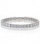 Sterling Silver Cubic Zirconia 5mm Round-cut Tennis Bracelet - Sterling Silver - CE12O1AO5MC