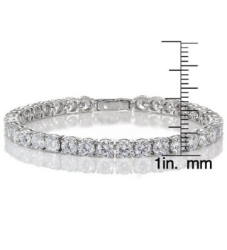 Sterling Silver Zirconia Round cut Bracelet in Women's Tennis Bracelets