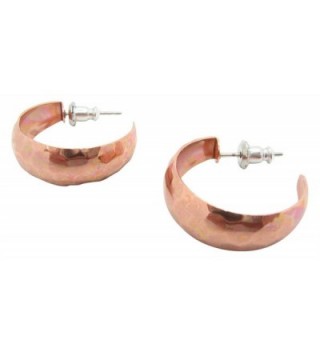 Copper Hoop Earrings CE078- 3/4 of an inch in diameter - CT125JHRT1N